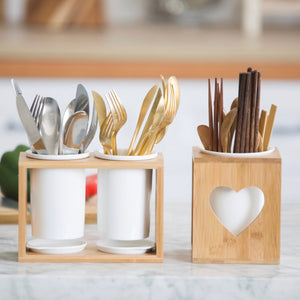 Instocks Utensils holder (wooden holder)