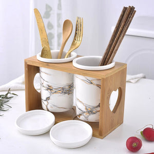 Instocks Utensils holder (wooden holder)